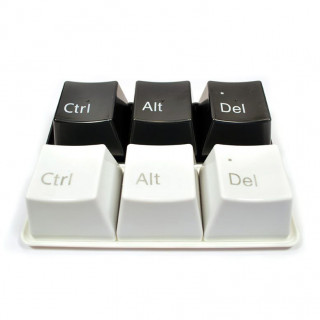 Keyboard Ctrl+Alt+Delete kreativne činije CRNE
