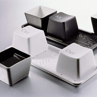 Keyboard Ctrl+Alt+Delete kreativne činije CRNE