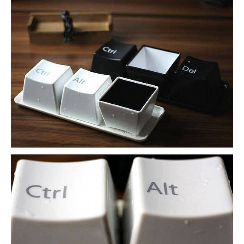 Keyboard Ctrl+Alt+Delete kreativne činije CRNE