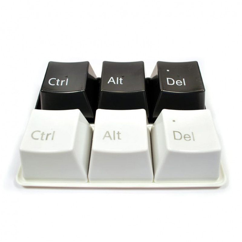 Keyboard Ctrl+Alt+Delete kreativne činije CRNE