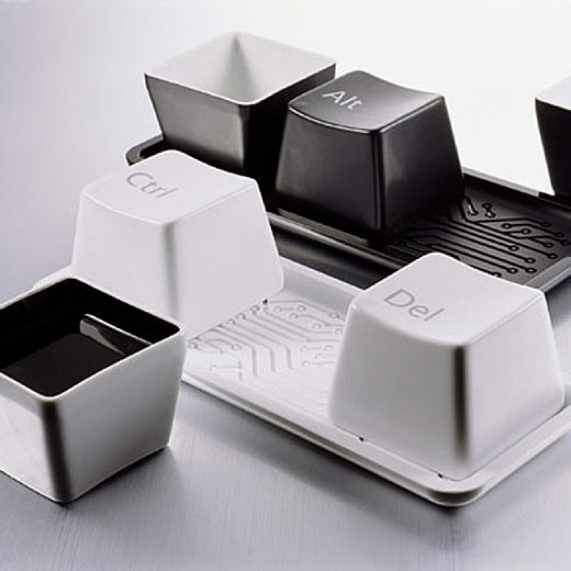 Keyboard Ctrl+Alt+Delete kreativne činije CRNE