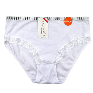 Classic Lace - Plus size ženske gaćice sa čipkom i tačkicama