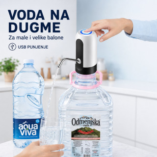 Električna pumpa za balone i flaše za vodu 1,5–18,9 L – USB punjenje