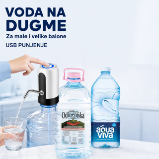 Električna pumpa za balone i flaše za vodu 1,5–18,9 L – USB punjenje