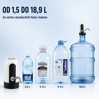 Električna pumpa za balone i flaše za vodu 1,5–18,9 L – USB punjenje