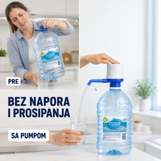 Ručna pumpa za velike flaše i balone za vodu 2,5–10 L