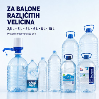 Ručna pumpa za velike flaše i balone za vodu 2,5–10 L