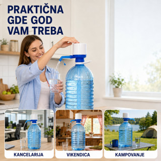 Ručna pumpa za velike flaše i balone za vodu 2,5–10 L