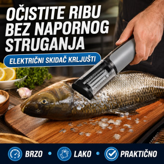 Električni skidač krljušti za ribu – bežični aparat za brzo čišćenje ribe