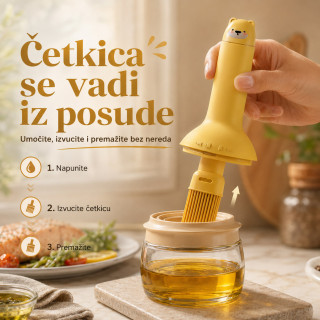 2u1 Dozer za ulje sa silikonskom četkicom – 250 ml