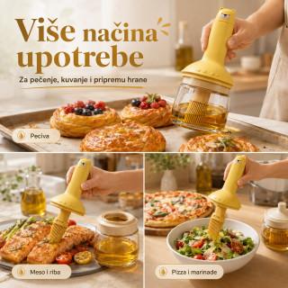 2u1 Dozer za ulje sa silikonskom četkicom – 250 ml