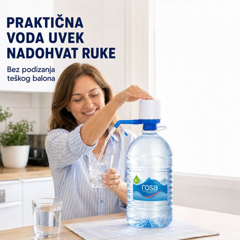 Ručna pumpa za velike flaše i balone za vodu 2,5–10 L