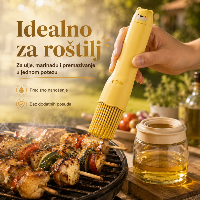 2u1 Dozer za ulje sa silikonskom četkicom – 250 ml