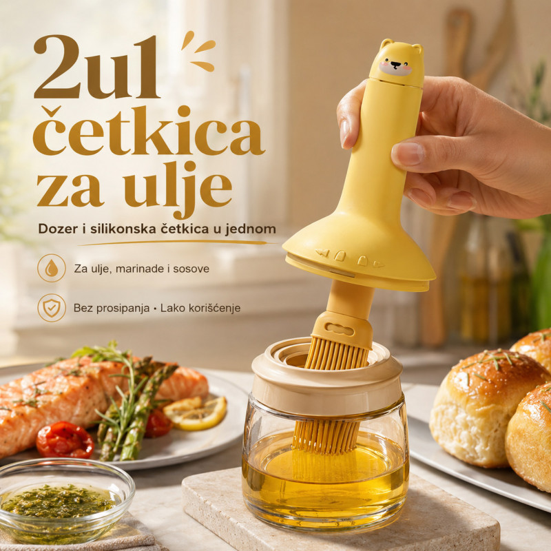 2u1 Dozer za ulje sa silikonskom četkicom – 250 ml