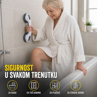 Vakuumski sigurnosni držač za kadu i tuš kabinu – bez bušenja - Bathroom holder