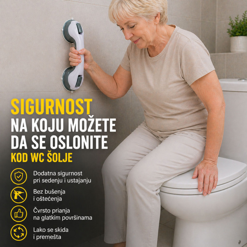 Vakuumski sigurnosni držač za kadu i tuš kabinu – bez bušenja - Bathroom holder