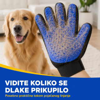 Rukavica za češljanje i uklanjanje viška dlake pasa i mačaka – True Touch