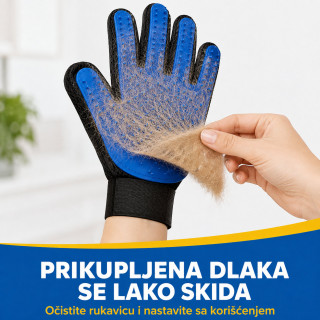 Rukavica za češljanje i uklanjanje viška dlake pasa i mačaka – True Touch