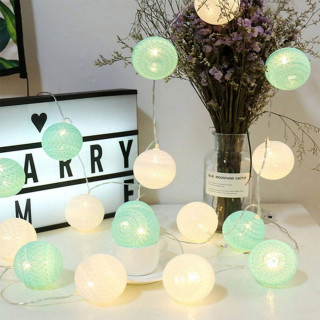 Mint Fairy lights - Svetleće mint i bele kugle za čaroban ambijent