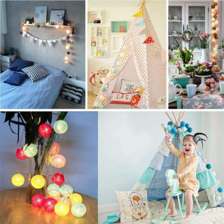 Mint Fairy lights - Svetleće mint i bele kugle za čaroban ambijent