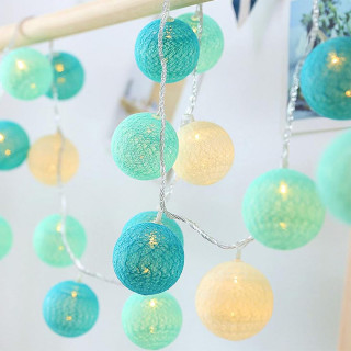 Mint Fairy lights - Svetleće mint i bele kugle za čaroban ambijent