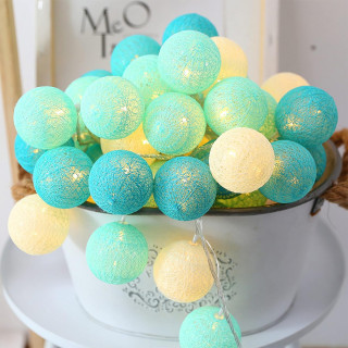 Mint Fairy lights - Svetleće mint i bele kugle za čaroban ambijent