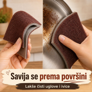 Set 5 grubih sunđera za šerpe, tiganje i tvrdokorne naslage - Scrub Sponge