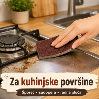 Set 5 grubih sunđera za šerpe, tiganje i tvrdokorne naslage - Scrub Sponge
