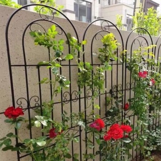 Crna ograda za puzavice sa ptičicom