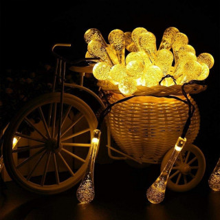 Kristalne bele ledenice – lampice od 10m