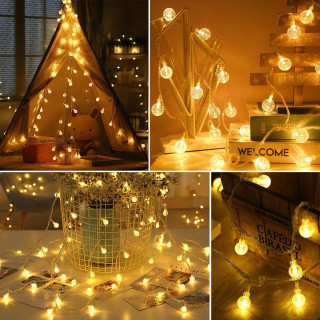 Crystal magic - Svetleći niz kuglica lampica 3m