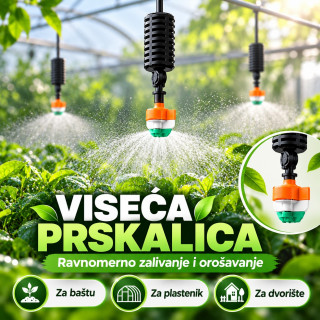 Viseća prskalica za navodnjavanje i orošavanje biljaka – za baštu, plastenik i dvorište