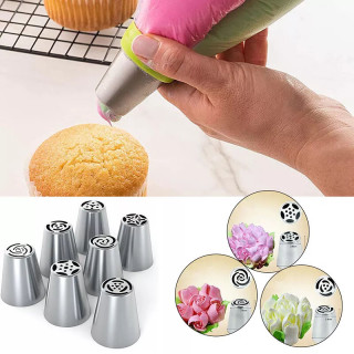 Rose Cake Set - Špric sa 7 nastavaka za ružice od šlaga
