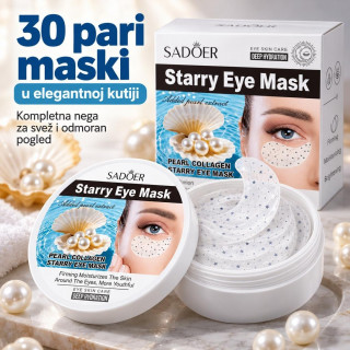 Sadoer Starry Eye Mask - Hidratantna maska za područje oko očiju sa bisernim ekstraktom i kolagenom, 30 pari