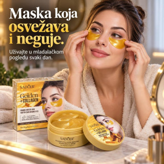 Sadoer Golden + Collagen Maska Za Kožu Oko Očiju 30 pari
