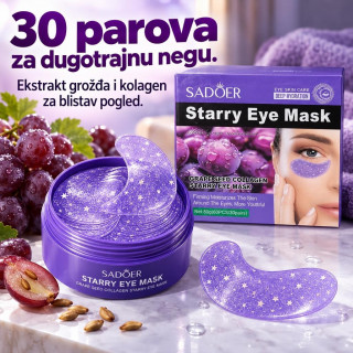 Sadoer Starry Eye Mask – Hidratantne Maska za Oči sa Grape Seed i Kolagenom, 30 Parova