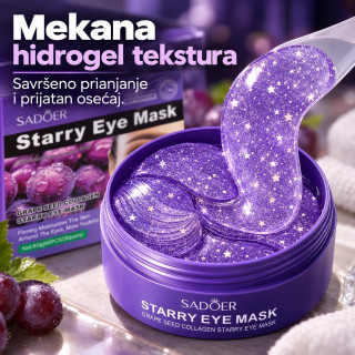 Sadoer Starry Eye Mask – Hidratantne Maska za Oči sa Grape Seed i Kolagenom, 30 Parova