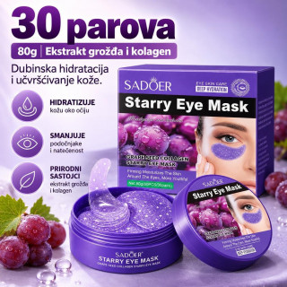 Sadoer Starry Eye Mask – Hidratantne Maska za Oči sa Grape Seed i Kolagenom, 30 Parova