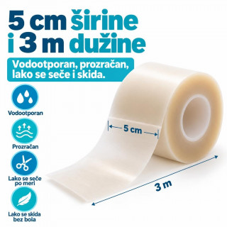 Hidrogel flaster rolna 5 cm x 3 m - prilagodljiva zaštita rana