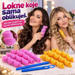 Magični vikleri za glamurozne loknice - Set spiralnih uvijača za kosu