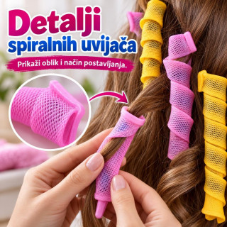 Magični vikleri za glamurozne loknice - Set spiralnih uvijača za kosu