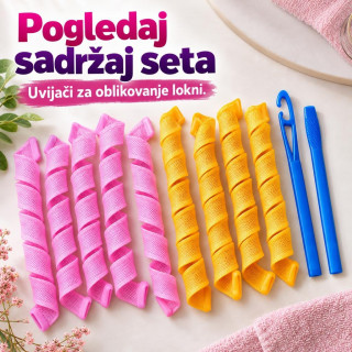 Magični vikleri za glamurozne loknice - Set spiralnih uvijača za kosu