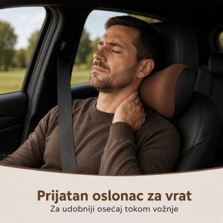 Memory Foam jastuk za vrat - ergonomska podrška za vožnju