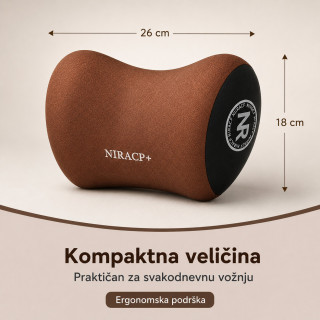 Memory Foam jastuk za vrat - ergonomska podrška za vožnju