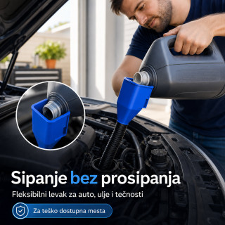 Fleksibilni levak za auto, ulje i gorivo – sipanje bez prosipanja