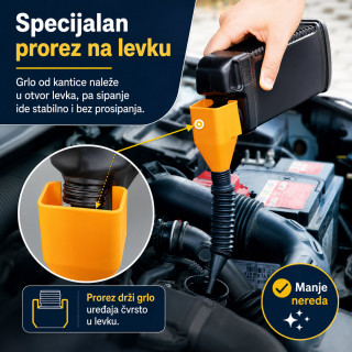 Fleksibilni levak za auto, ulje i gorivo – sipanje bez prosipanja