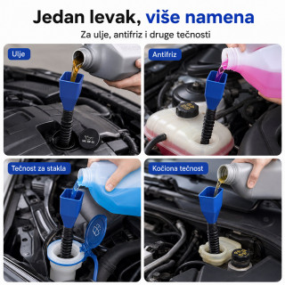 Fleksibilni levak za auto, ulje i gorivo – sipanje bez prosipanja