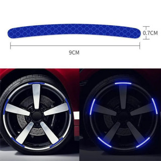 Plave reflektivne nalepnice za bicikl i automobil  - set 20 komada