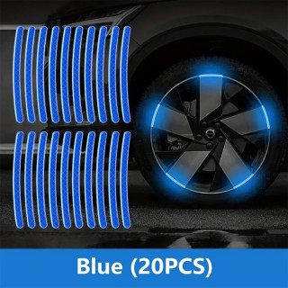 Plave reflektivne nalepnice za bicikl i automobil  - set 20 komada