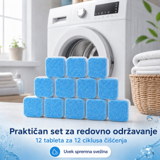 Set od 12 tableta za dubinsko čišćenje veš mašine